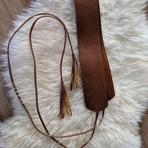 Nordstrom Rack wide faux leather belt